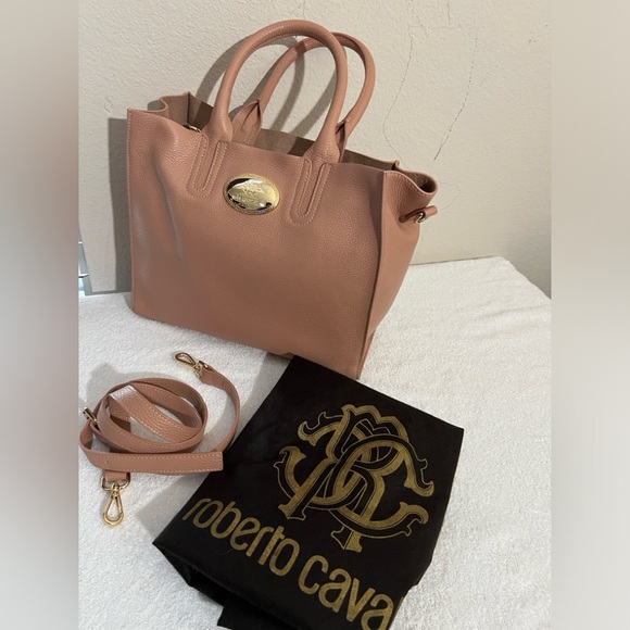 Roberto Cavalli Blush-Pink Leather Three-Way Bag - Picture 4 of 16